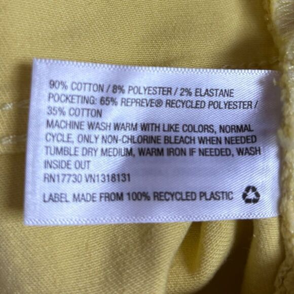 Universal Thread Jean Shorts High Rise Shortie Button Fly Yellow New Womens 6 - Picture 8 of 8